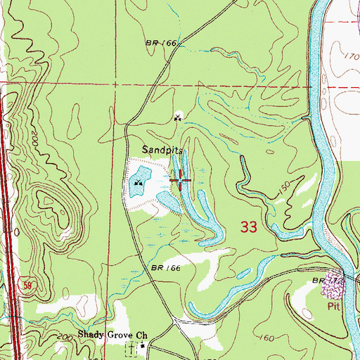 Topographic Map of Dahmer Lake Dam, MS