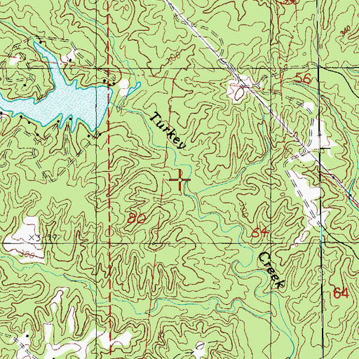 Topographic Map of Southwood Lodge Lake Dam, MS