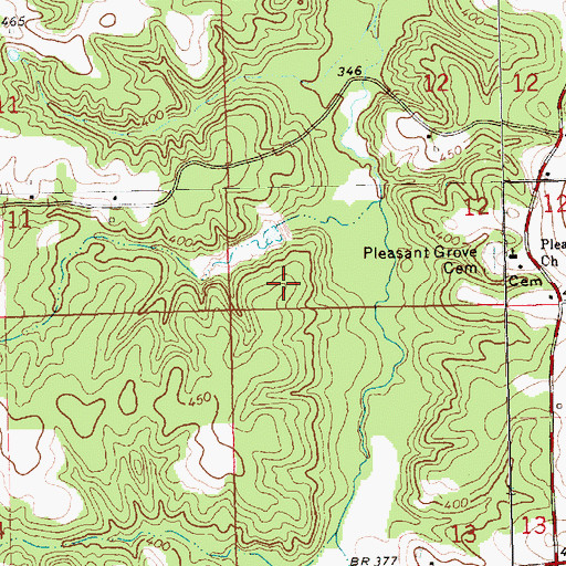 Topographic Map of Van Hatcher Lake Dam, MS