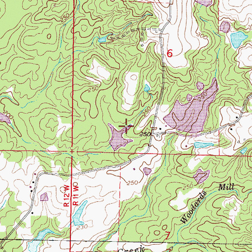Topographic Map of John Christian Pond Dam, MS