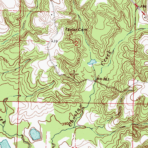 Topographic Map of Jim Fagan Lake Dam, MS