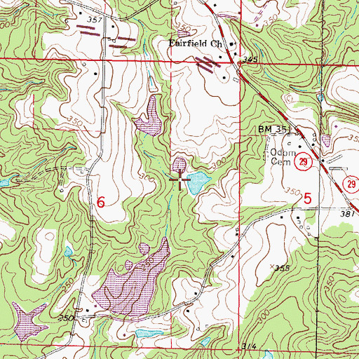 Topographic Map of Evertt Pond Dam, MS