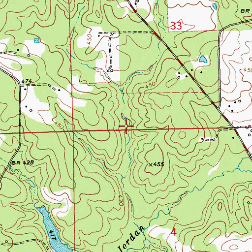 Topographic Map of C C Clarke Lake Dam, MS