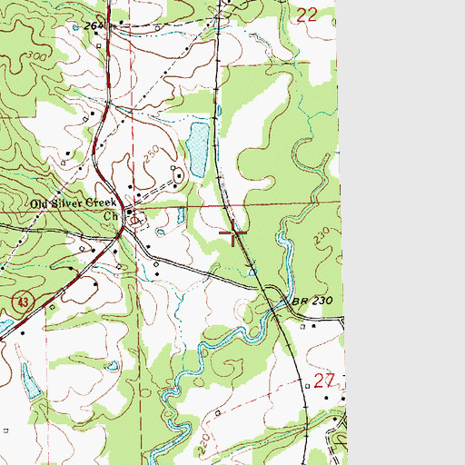 Topographic Map of Fortenberry Pond Dam, MS