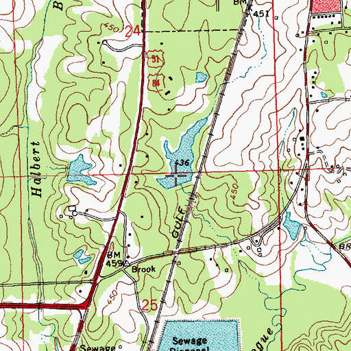 Topographic Map of Davis Lake Dam, MS