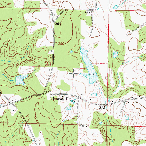 Topographic Map of W H Hughes Lake Dam, MS