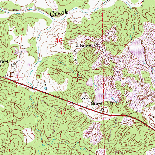 Topographic Map of Junkin Gravel Company Lake Dam, MS