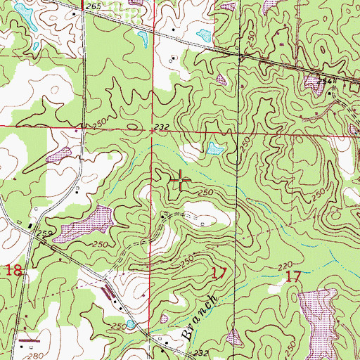 Topographic Map of Harim Jordan Lake Dam, MS