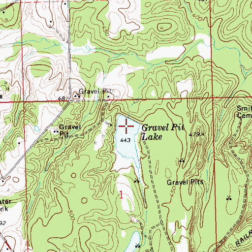 Topographic Map of Huecks Retreat Lake Dam, MS