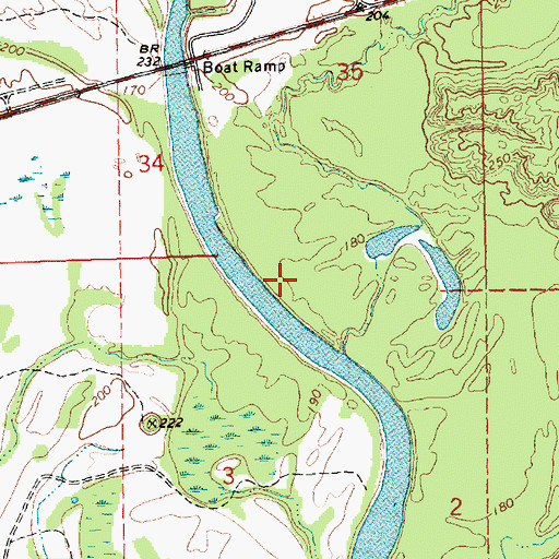 Topographic Map of Saint Regis Paper Holding Reservoir, MS