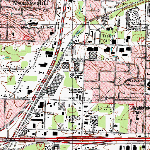 Topographic Map of Arbor Cove, AR