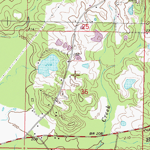 Topographic Map of Craft Lake Dam, MS