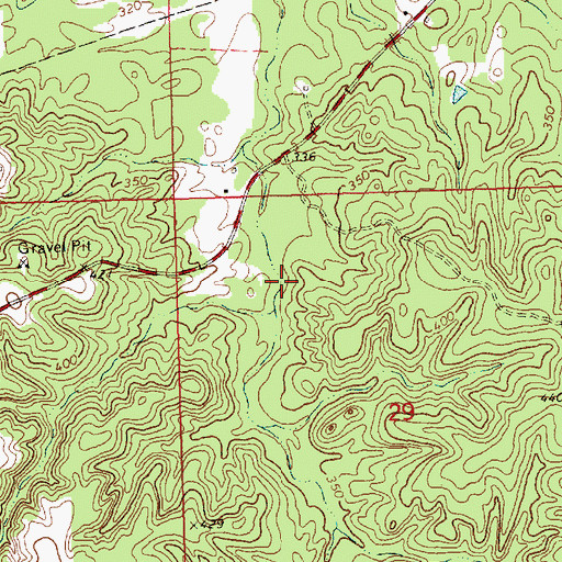 Topographic Map of Bahala Creek Watershed Structure 5 Dam, MS
