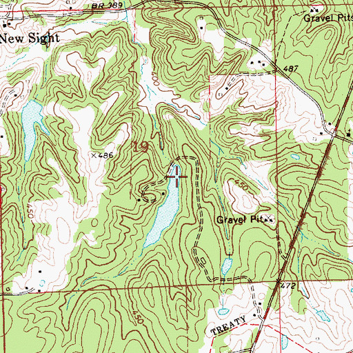 Topographic Map of Louie Entrican Lake Dam, MS