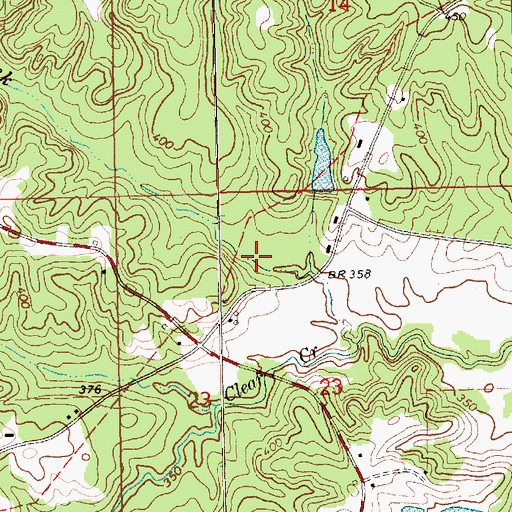 Topographic Map of Bahala Creek Watershed Structure 2 Dam, MS