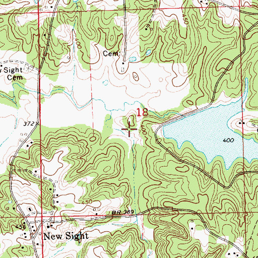Topographic Map of Williams Lake Dam, MS