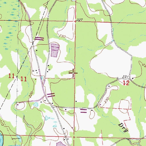 Topographic Map of Charles Pickering Catfish Ponds Dam, MS