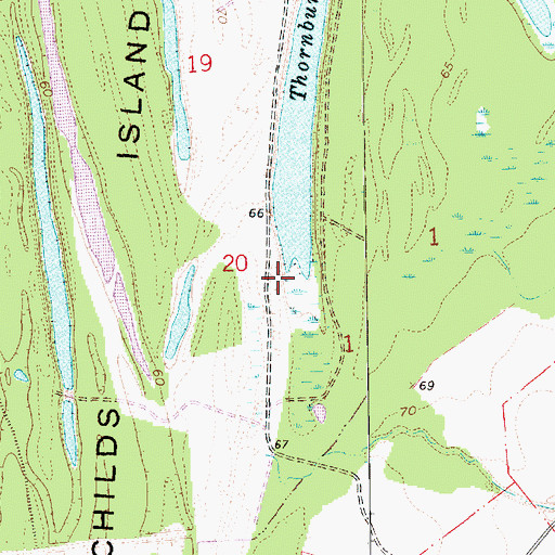 Topographic Map of Frank Junkin Lake Dam, MS