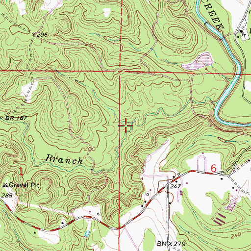 Topographic Map of Maynor Creek Water Park Dam, MS