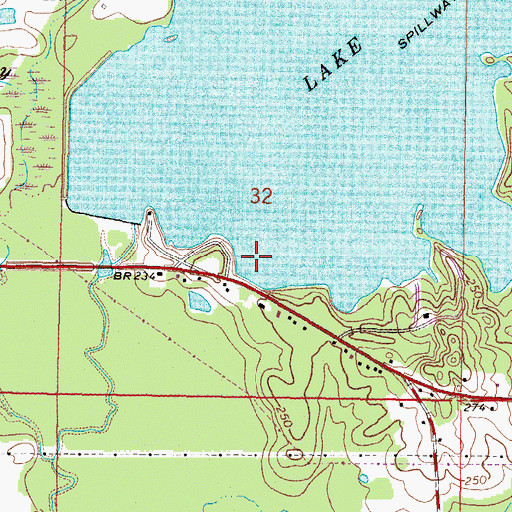 Topographic Map of Lake Bogue Homo Dam, MS