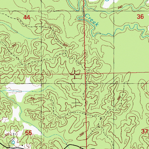 Topographic Map of Charlie Humphreys Catfish Ponds Dam, MS