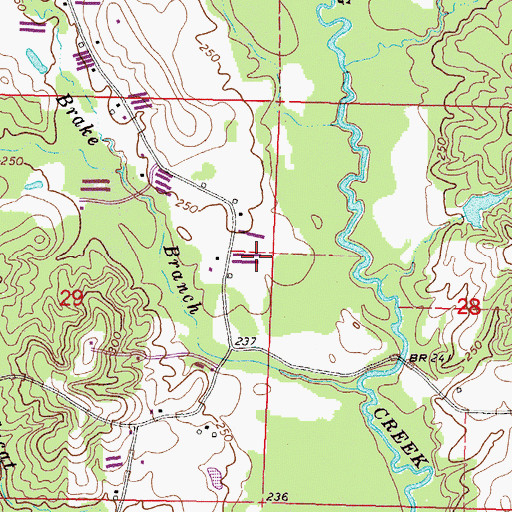 Topographic Map of Big Creek Watershed Structure 9 Dam, MS