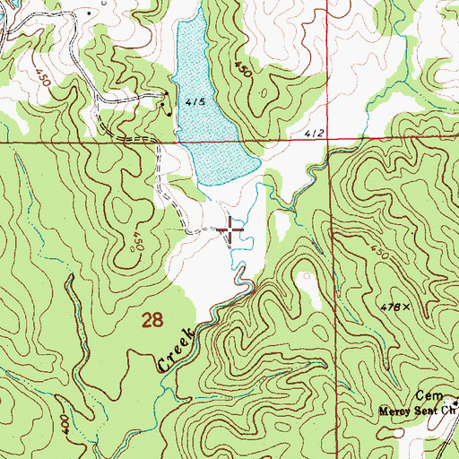 Topographic Map of Boys Club Lake Dam, MS