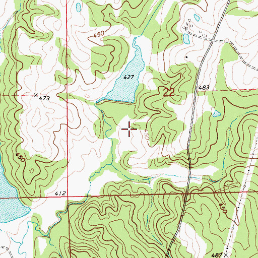 Topographic Map of Garland Brookline Lake Dam, MS