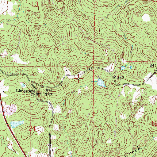 Topographic Map of Cole Lake Dam, MS