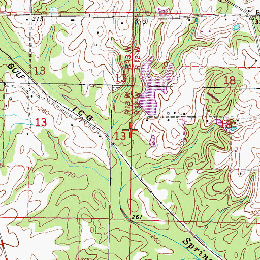 Topographic Map of Howard Parker Lake Dam, MS