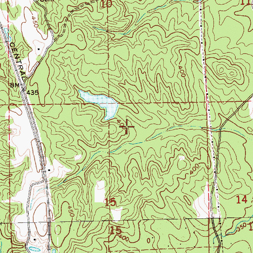 Topographic Map of Byron Hutchinson Lake Dam, MS