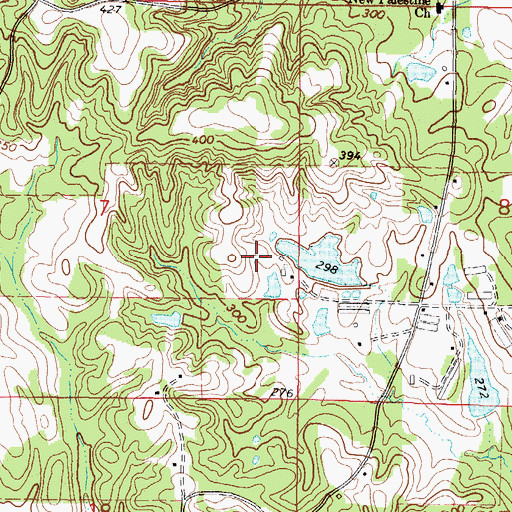 Topographic Map of Clarke Watkins Lake Dam, MS