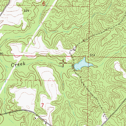 Topographic Map of Brownley Lake Dam, MS
