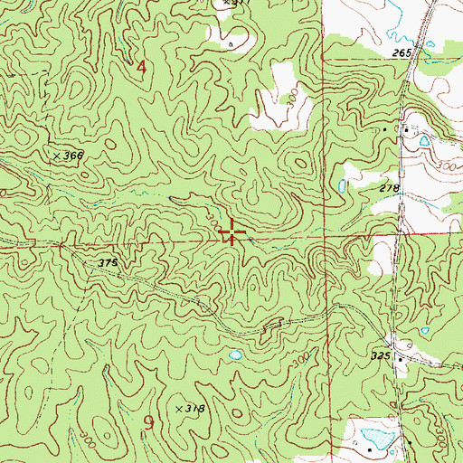 Topographic Map of Durr Farm Pond Dam, MS
