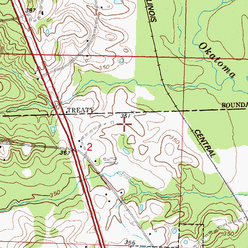 Topographic Map of Roger Parish Lake Dam, MS