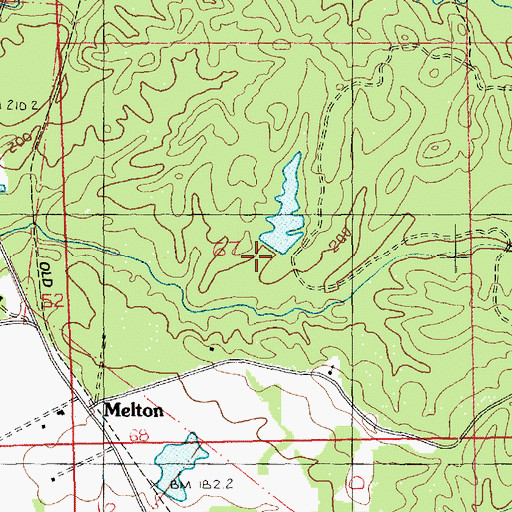 Topographic Map of Katherine Street Lake Dam, MS