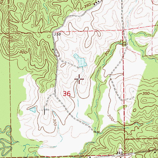 Topographic Map of Circle F Ranch Lake Dam, MS