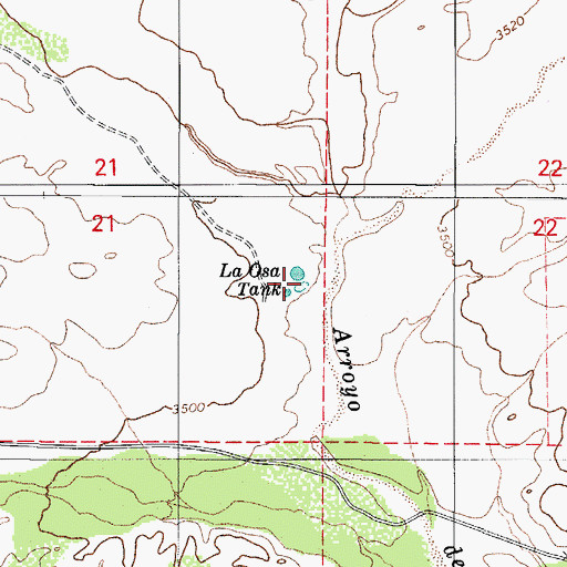 Topographic Map of La Osa Tank, AZ