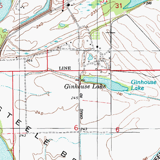 Topographic Map of Township of Ashley (historical), AR