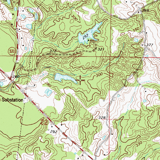 Topographic Map of Anderson Lake Dam, MS