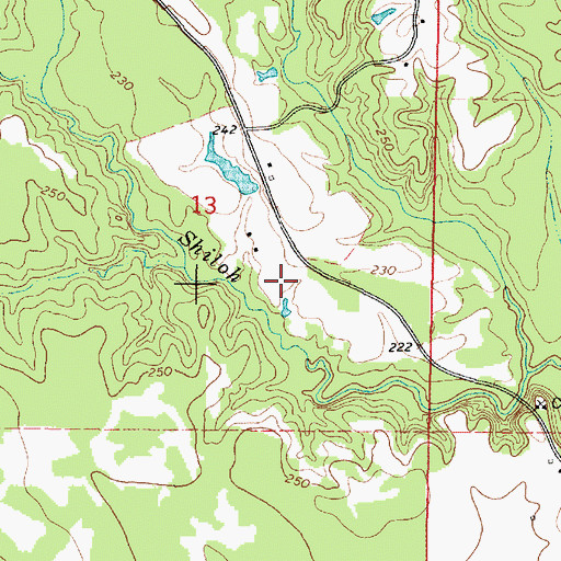 Topographic Map of Stagg Lake Dam, MS