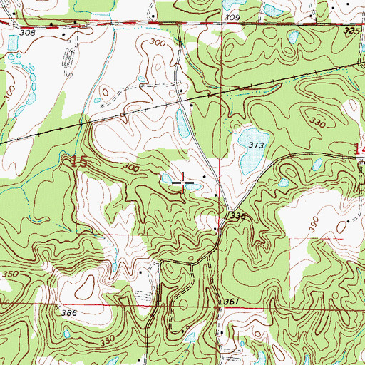 Topographic Map of Ross R Barnett Lake Dam, MS