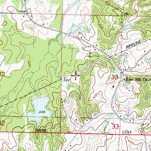 Topographic Map of Legion Lake Dam, MS