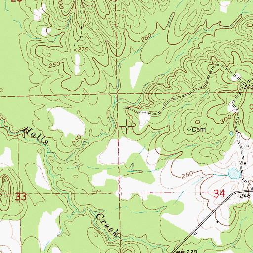 Topographic Map of Andrew Jackson Boy Scout Lake Dam, MS