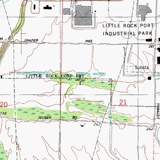 Topographic Map of Township of Badgett (historical), AR