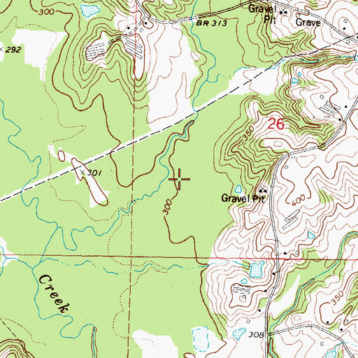Topographic Map of Glisson Lake Dam, MS