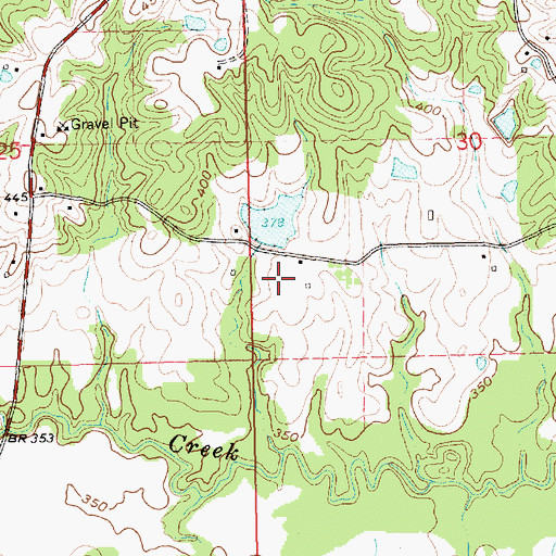 Topographic Map of James Johnson Lake Dam, MS