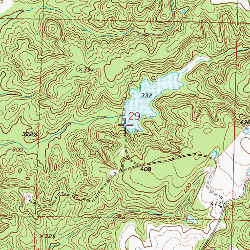 Topographic Map of Clarke Lake Dam, MS