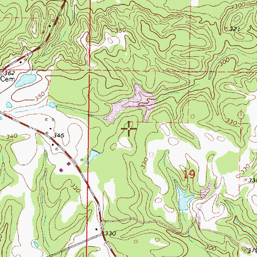 Topographic Map of Beckman Lake Dam, MS