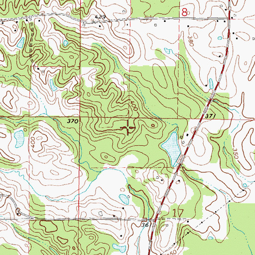 Topographic Map of Big Creek Watershed Structure 2 Dam, MS